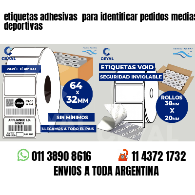 etiquetas adhesivas para identificar pedidos medias deportivas