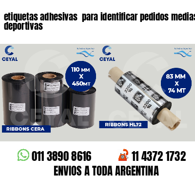 etiquetas adhesivas para identificar pedidos medias deportivas