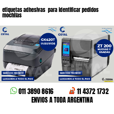 etiquetas adhesivas para identificar pedidos mochilas