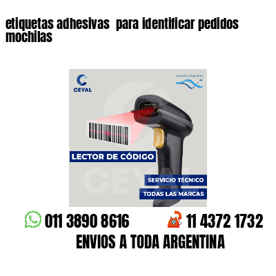 etiquetas adhesivas para identificar pedidos mochilas
