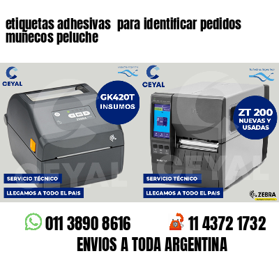 etiquetas adhesivas para identificar pedidos muñecos peluche