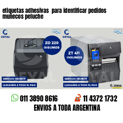 etiquetas adhesivas para identificar pedidos muñecos peluche