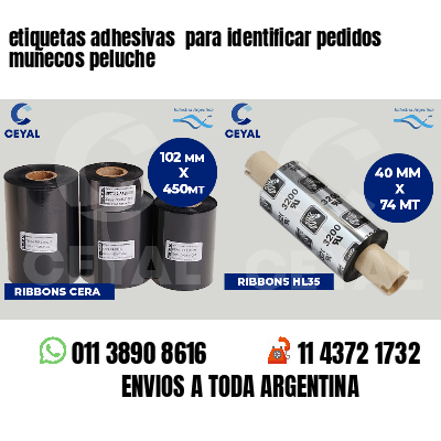 etiquetas adhesivas para identificar pedidos muñecos peluche