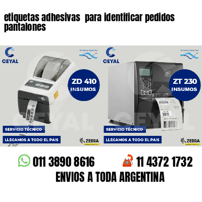 etiquetas adhesivas para identificar pedidos pantalones