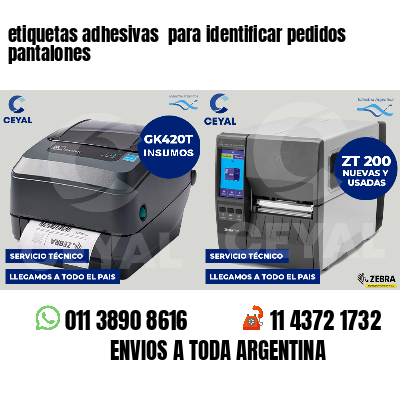 etiquetas adhesivas para identificar pedidos pantalones