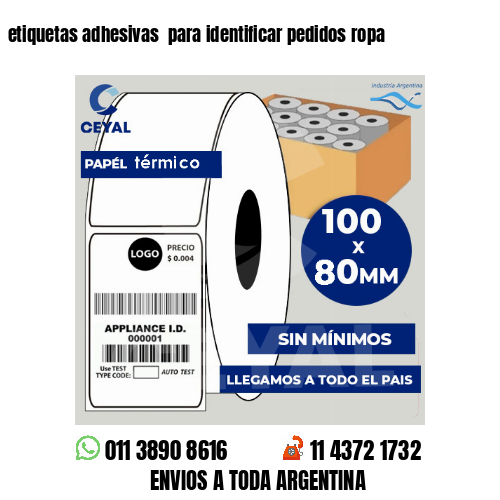 etiquetas adhesivas  para identificar pedidos ropa