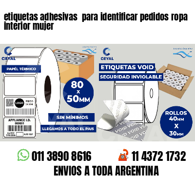 etiquetas adhesivas para identificar pedidos ropa interior mujer