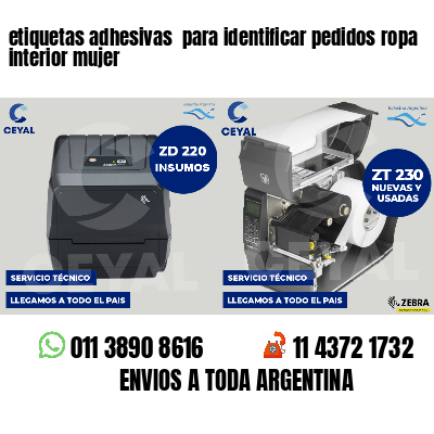 etiquetas adhesivas para identificar pedidos ropa interior mujer