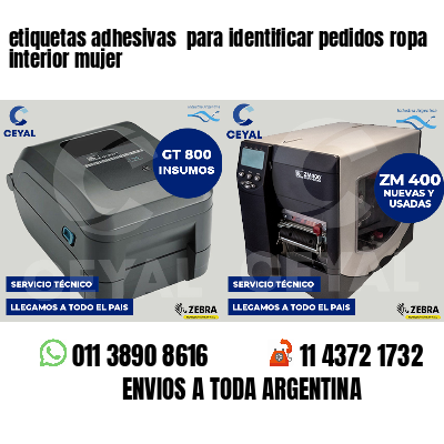 etiquetas adhesivas para identificar pedidos ropa interior mujer