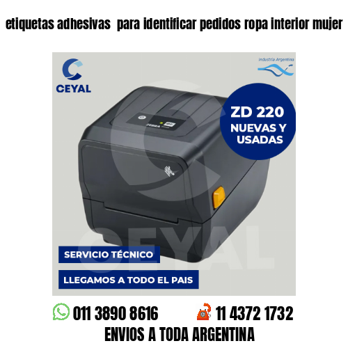 etiquetas adhesivas  para identificar pedidos ropa interior mujer