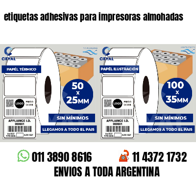 etiquetas adhesivas para impresoras almohadas