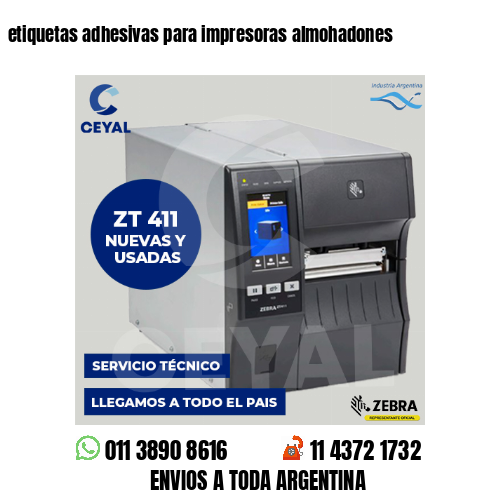 etiquetas adhesivas para impresoras almohadones