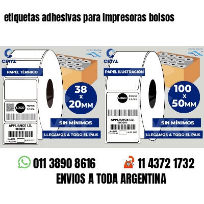 etiquetas adhesivas para impresoras bolsos