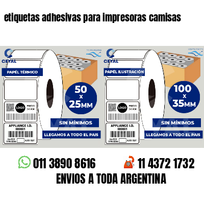 etiquetas adhesivas para impresoras camisas