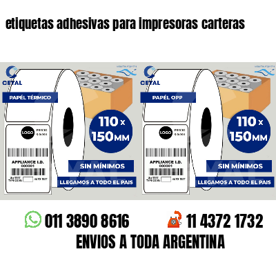 etiquetas adhesivas para impresoras carteras