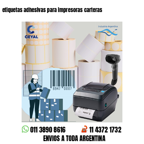 etiquetas adhesivas para impresoras carteras