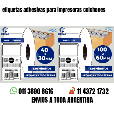 etiquetas adhesivas para impresoras colchones