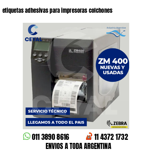 etiquetas adhesivas para impresoras colchones