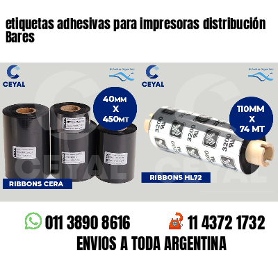etiquetas adhesivas para impresoras distribución Bares