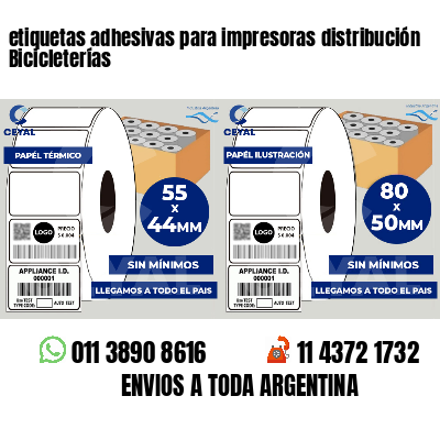 etiquetas adhesivas para impresoras distribución Bicicleterías