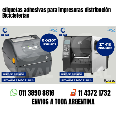 etiquetas adhesivas para impresoras distribución Bicicleterías