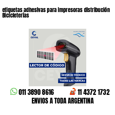 etiquetas adhesivas para impresoras distribución Bicicleterías
