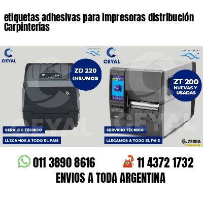 etiquetas adhesivas para impresoras distribución Carpinterías