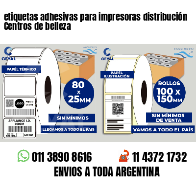 etiquetas adhesivas para impresoras distribución Centros de belleza