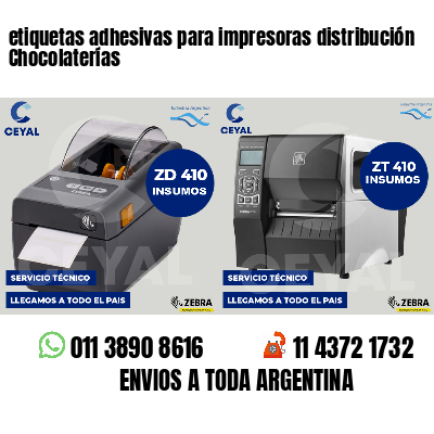 etiquetas adhesivas para impresoras distribución Chocolaterías