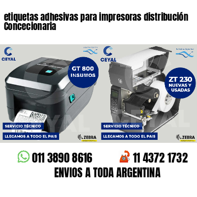 etiquetas adhesivas para impresoras distribución Concecionaria