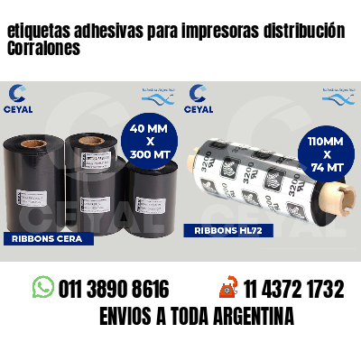 etiquetas adhesivas para impresoras distribución Corralones