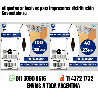etiquetas adhesivas para impresoras distribución Cosmetología