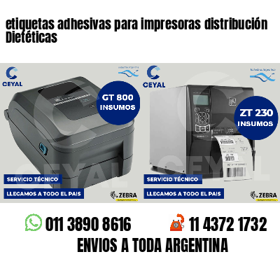 etiquetas adhesivas para impresoras distribución Dietéticas