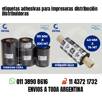 etiquetas adhesivas para impresoras distribución Distribuidoras