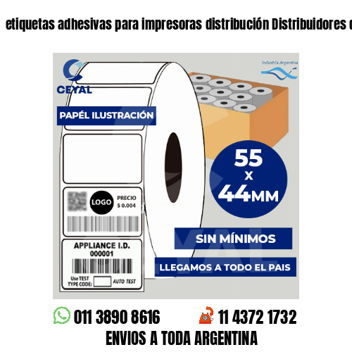 etiquetas adhesivas para impresoras distribución Distribuidores de indumentaria