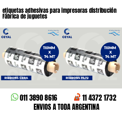 etiquetas adhesivas para impresoras distribución Fábrica de juguetes