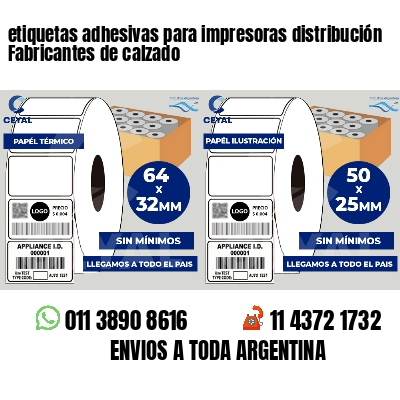 etiquetas adhesivas para impresoras distribución Fabricantes de calzado