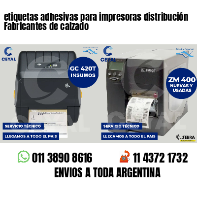 etiquetas adhesivas para impresoras distribución Fabricantes de calzado