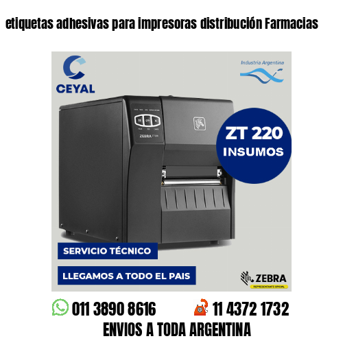 etiquetas adhesivas para impresoras distribución Farmacias