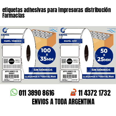 etiquetas adhesivas para impresoras distribución Farmacias