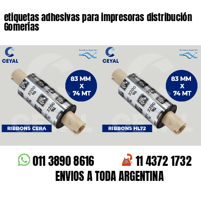 etiquetas adhesivas para impresoras distribución Gomerías