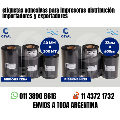 etiquetas adhesivas para impresoras distribución Importadores y exportadores