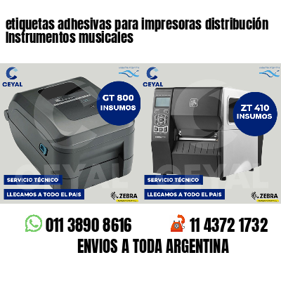 etiquetas adhesivas para impresoras distribución Instrumentos musicales