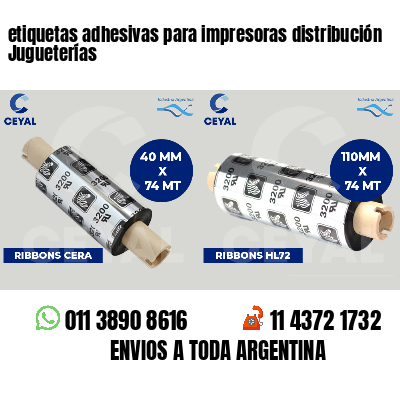 etiquetas adhesivas para impresoras distribución Jugueterías