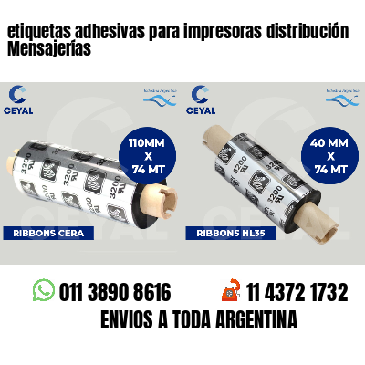 etiquetas adhesivas para impresoras distribución Mensajerías