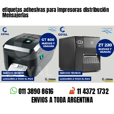 etiquetas adhesivas para impresoras distribución Mensajerías