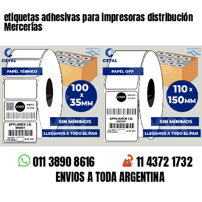 etiquetas adhesivas para impresoras distribución Mercerías