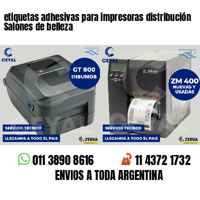 etiquetas adhesivas para impresoras distribución Salones de belleza