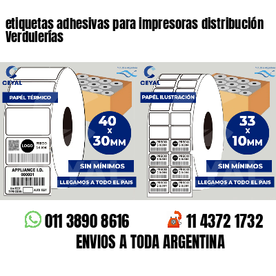 etiquetas adhesivas para impresoras distribución Verdulerías