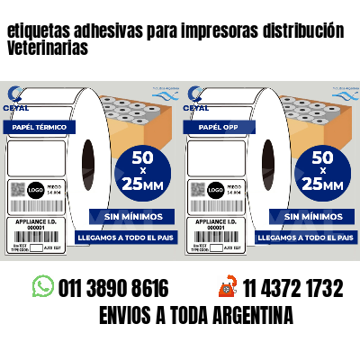 etiquetas adhesivas para impresoras distribución Veterinarias